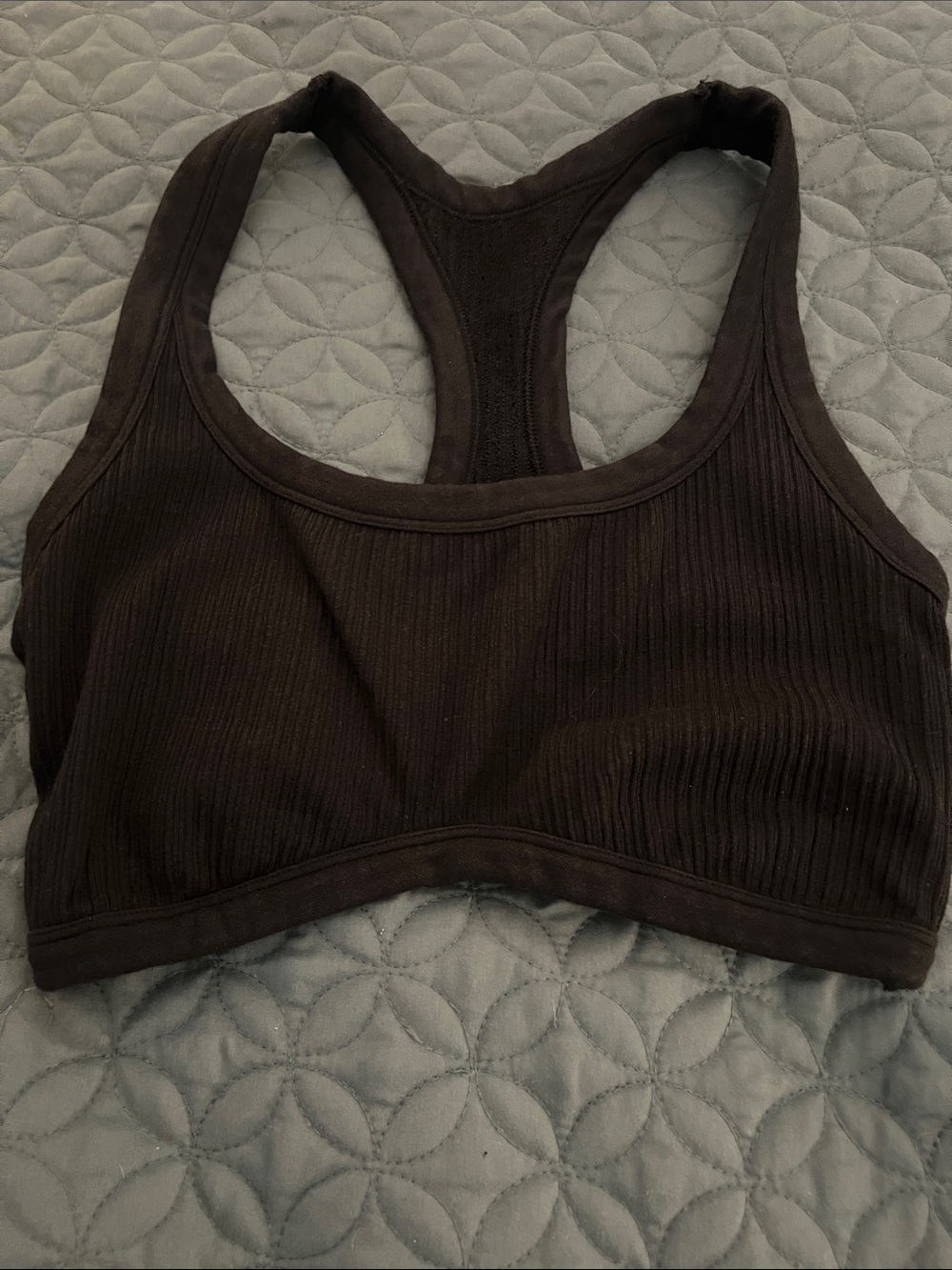 all in motion Black Ribbed Racerback Sports Bralette